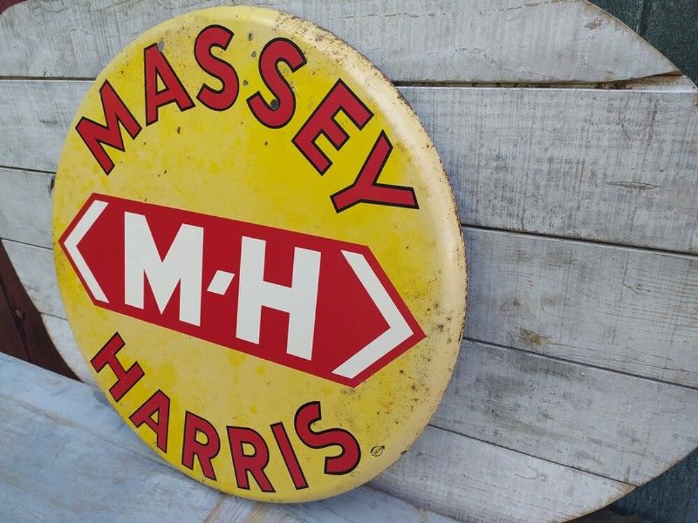 Plaque T&ocirc;le Publicitaire Tracteurs Massey Harrys 1950 