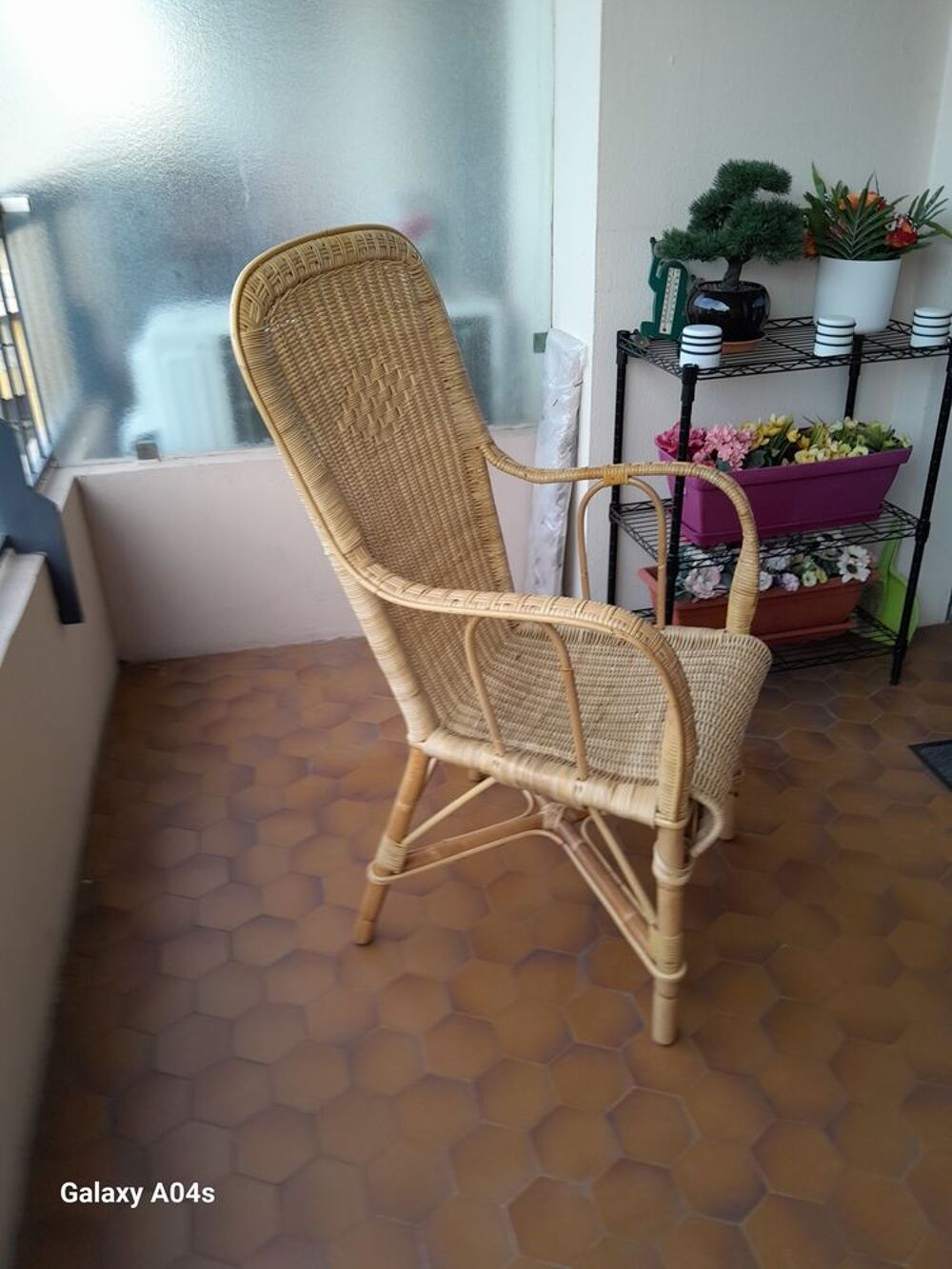 fauteuil en rotin relax -t&ecirc;te arrondie Jardin