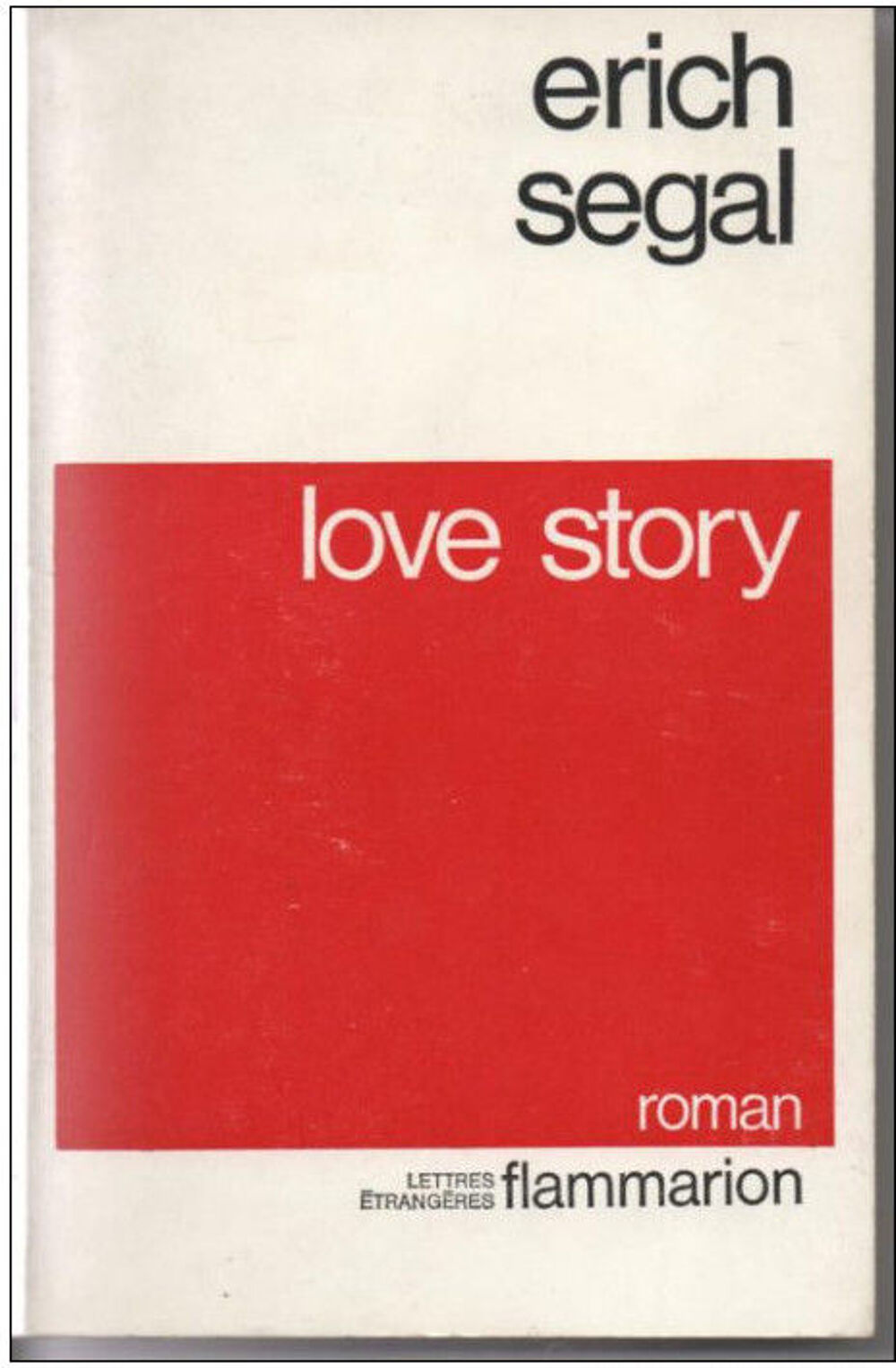 Eric SEGAL Love Story Livres et BD