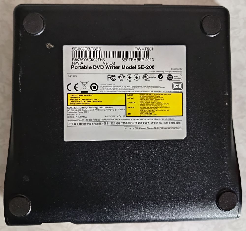 Lecteur Graveur DVD DL Samsung 24x SE-208DB/TSBS Externe Matériel informatique