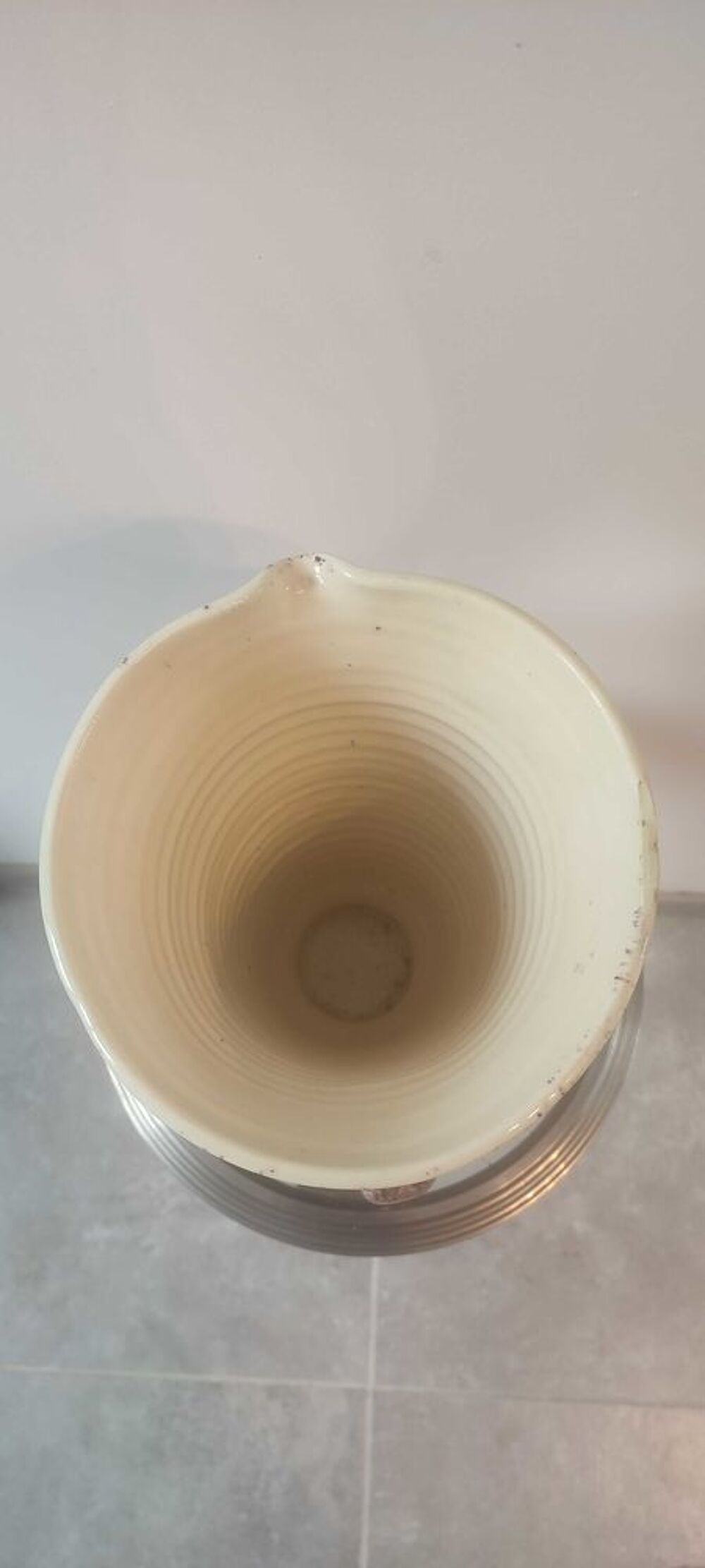 Grand Vase-pichet conique C&eacute;ramique d'Accolay 