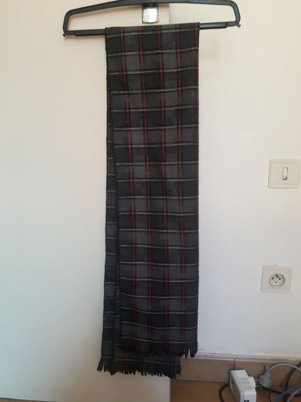 Echarpe carreaux laine Vêtements