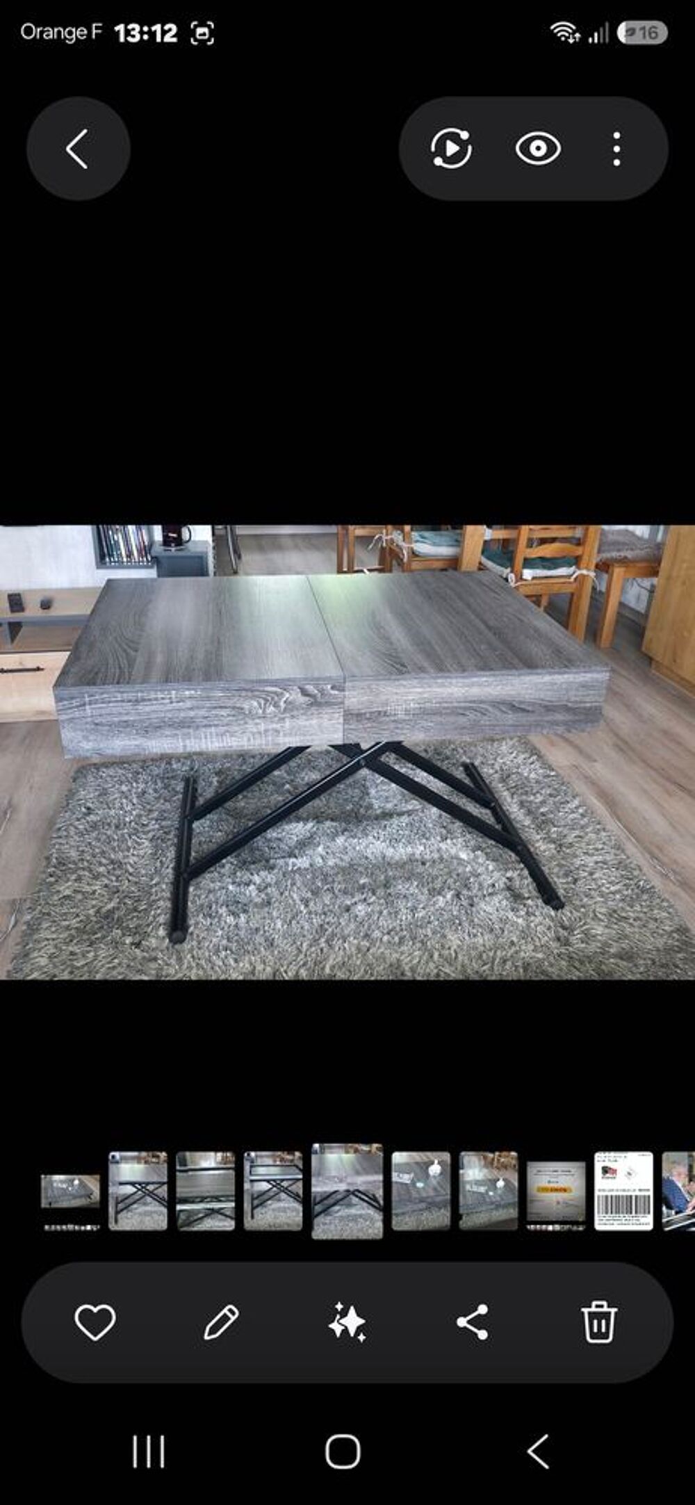 Table relevable Sundance bois vintage Meubles