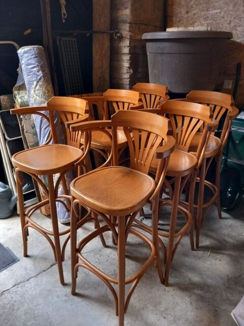 6 tabourets bois bar L'Isle-en-Dodon (31)