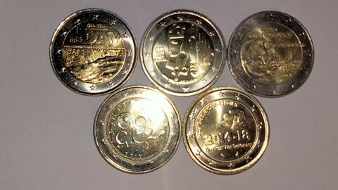 lot de 5 pi�ces 2 � comm�morative 22 Cr�hange (57)