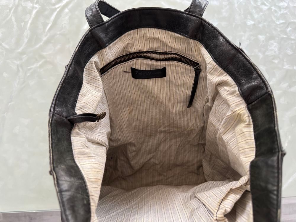 Sac Cabas Zadig &amp; Voltaire Cuir Noir Patin&eacute; Maroquinerie