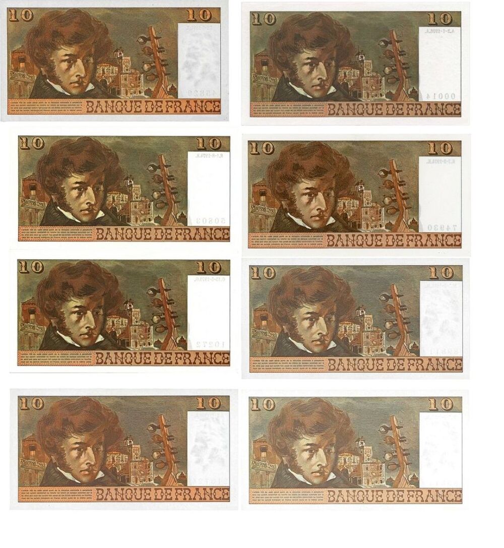 f 63 lot de 8 billets berblioz neuf RARE 