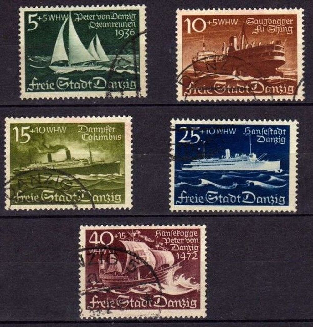 Danzig 1938
Freie Stadt Danzig (Gdansk 1938) N&deg; 284-288 Mi 