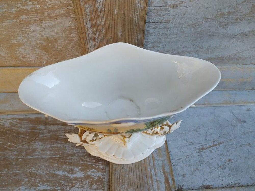 Grand Vase de Mari&eacute;e Porcelaine de Paris D&eacute;cor Peint XIXe 
