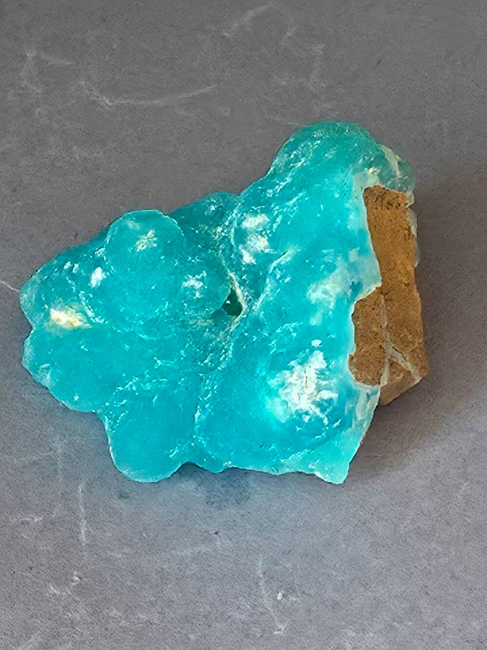 H&eacute;mimorphite Bleue Cristallis&eacute;e Katanga RDC-Min&eacute;ral Brut Collection 10g 