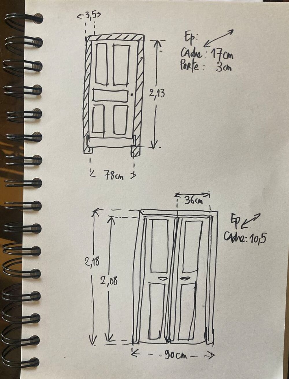Portes anciennes bois massif Bricolage