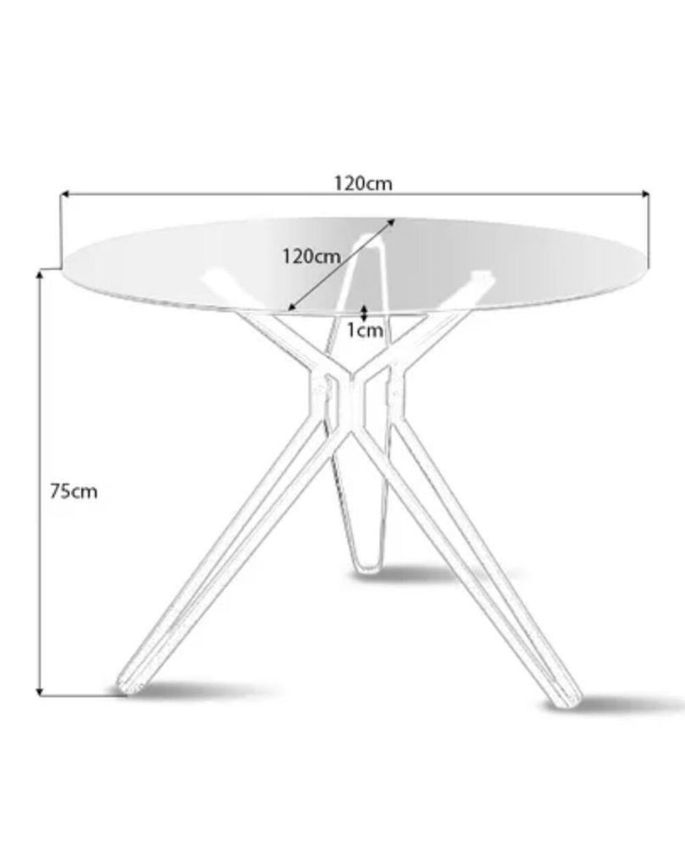 Table &agrave; manger ronde en verre + chaises Meubles