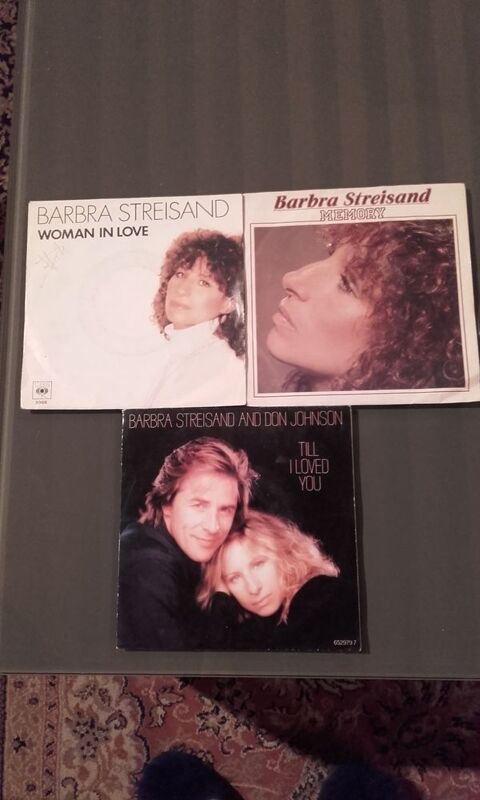 Lot de 3 disques vinyle 45 tours Barbra Streisand  6 Saint-Martin-de-la-Brasque (84)