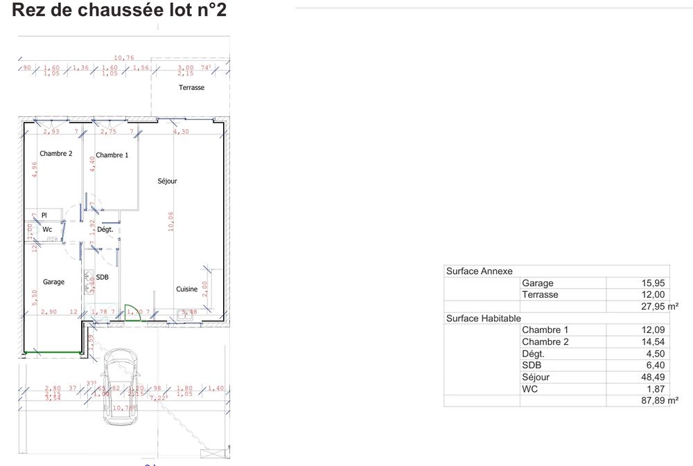Vente Villa Maison Plain Pied Type T3 Commune de PIA 88 m² Pia