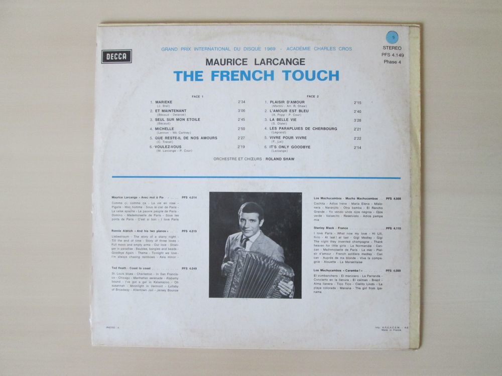 Disques 33 tours Maurice Larcange CD et vinyles