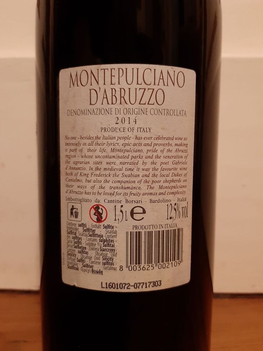 Lot de 6 Montepulciano d'Abruzzo en magnum Cuisine