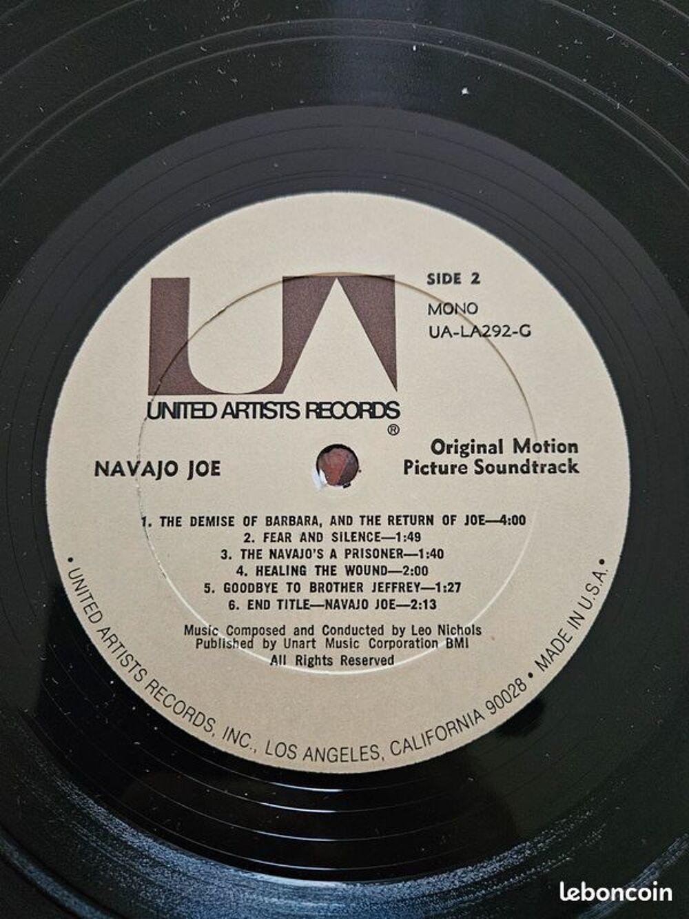 Vinyle Navajo Joe Leo Nichols ? Navajo Joe United Artists Re CD et vinyles