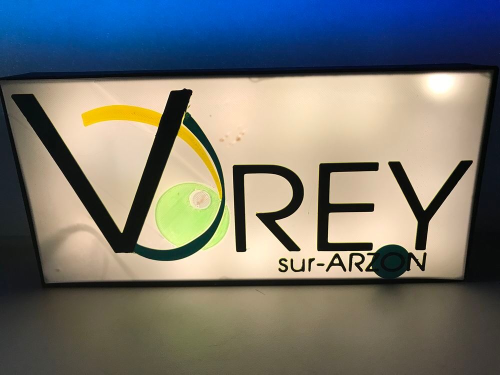 Lampe logo VOREY haute loire &eacute;clairage led &agrave; piles Décoration