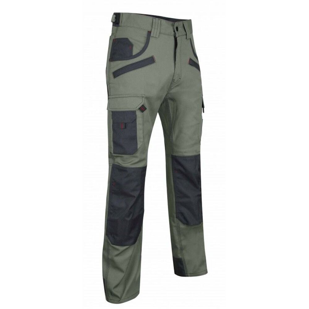 PANTALON DE TRAVAIL TAILLE 42 ET 46 COTONPOLY SECATEUR Marque LMA KAKI/GRIS Vêtements