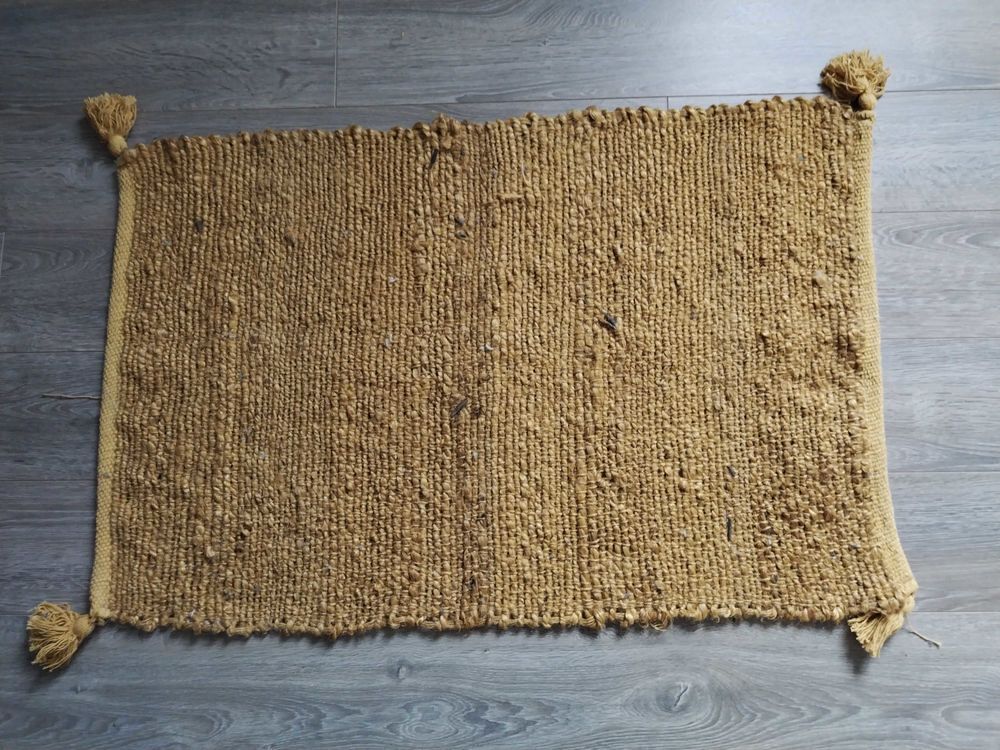 Tapis jaune moutarde 94x63 Décoration