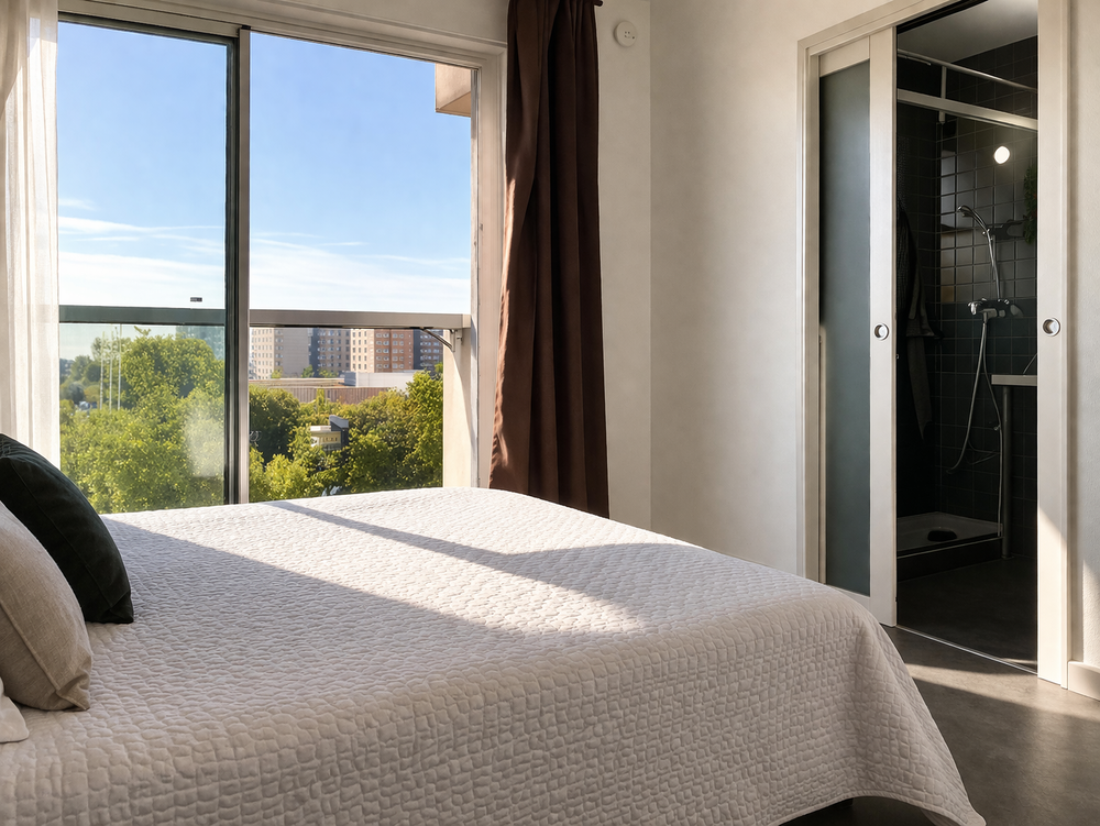 Vente Appartement Paris 18e  Dernier étage avec ascenseur  2 balcons  Vue Monu Paris 18