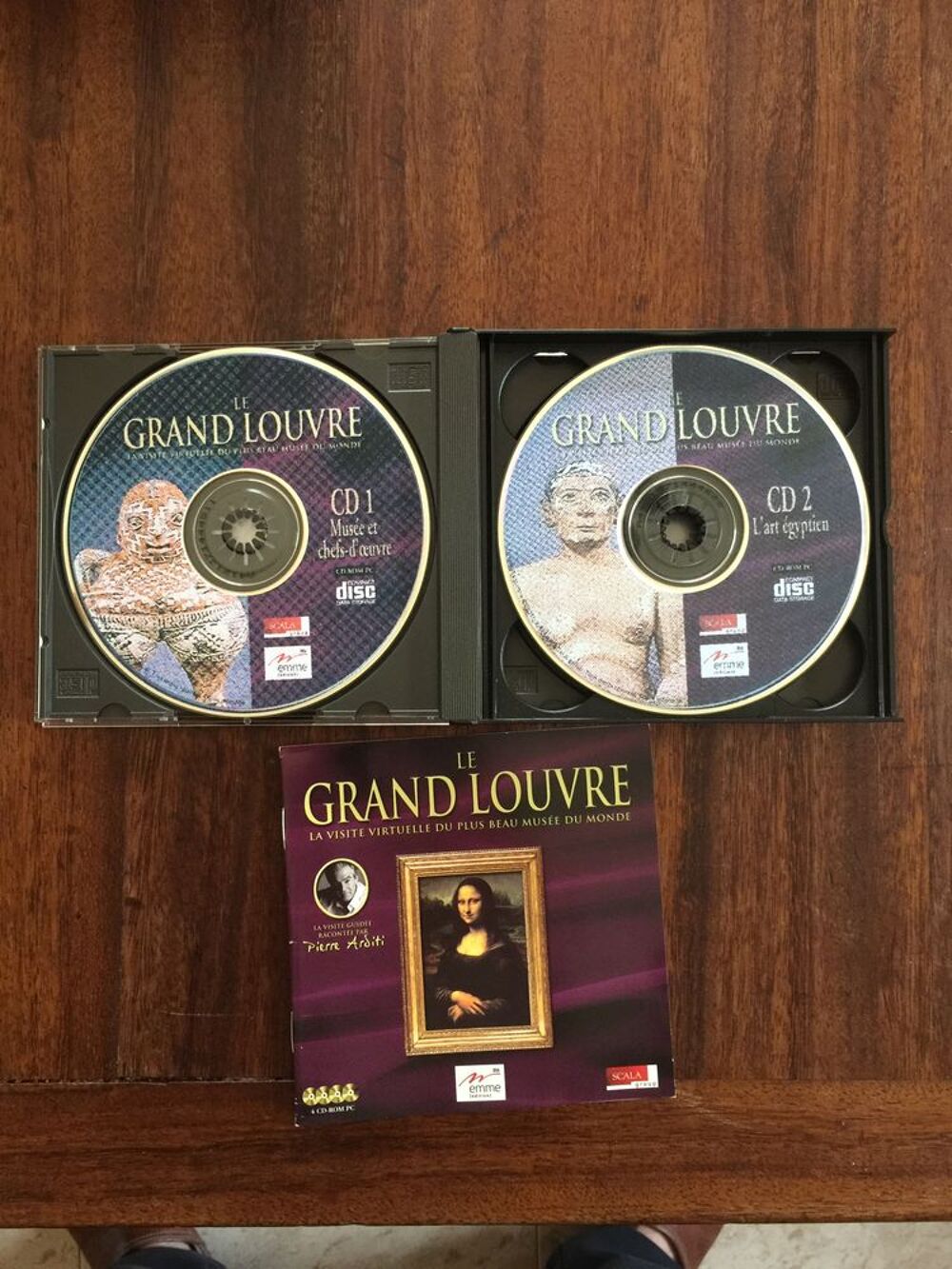 Coffret 4 CD - ROM PC " Le grand Louvre " CD et vinyles