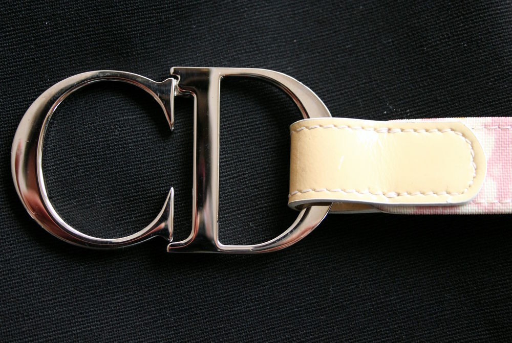 Ceinture rose et blanc CHRISTIAN DIOR Maroquinerie