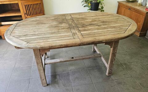 salon jardin table teck + 6 chaises Saint-Gilles Les Bains (97)