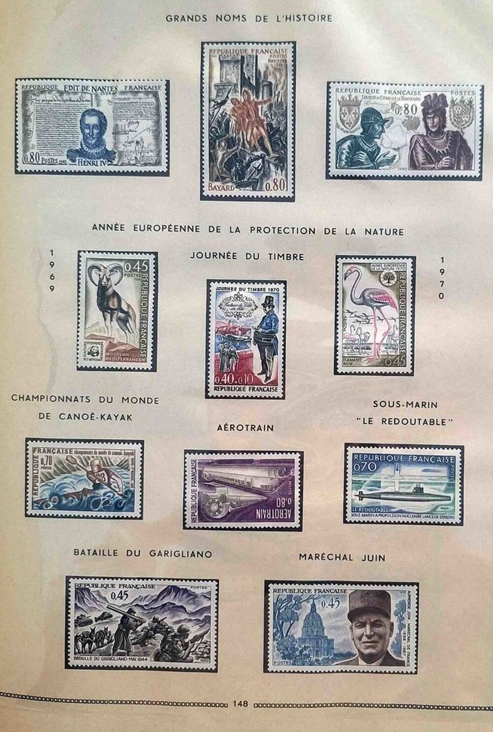 S&eacute;rie de timbres de collection de France G16 