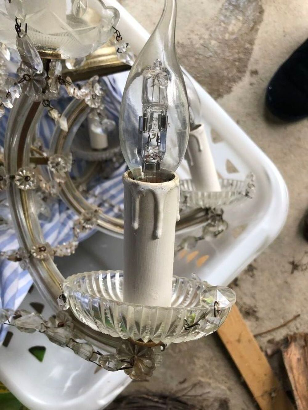 Lustre en pampilles cristal Décoration