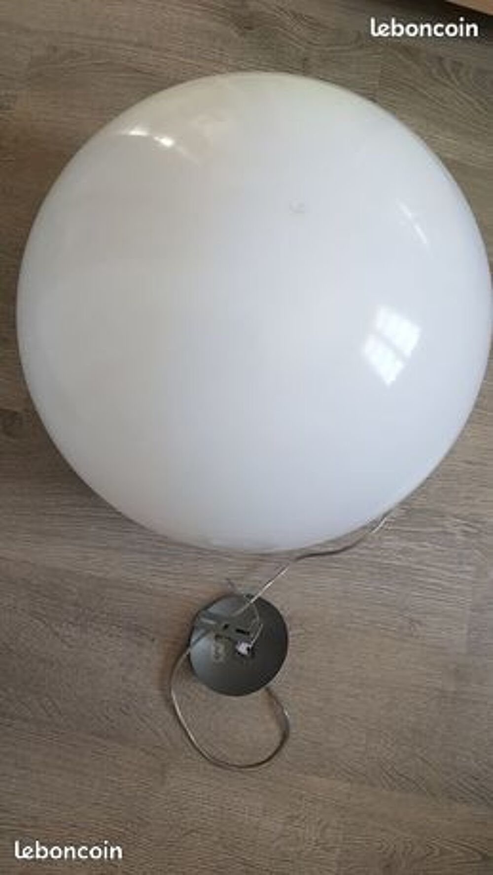 Luminaire design sph&egrave;re PVC blanche diam&egrave;tre 50cm &agrave; suspendr Décoration