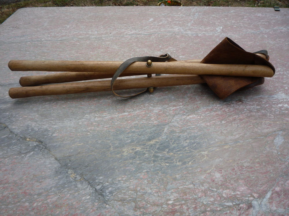 Si&egrave;ge pliable cuir et bois/chasse/p&ecirc;che/camping Sports