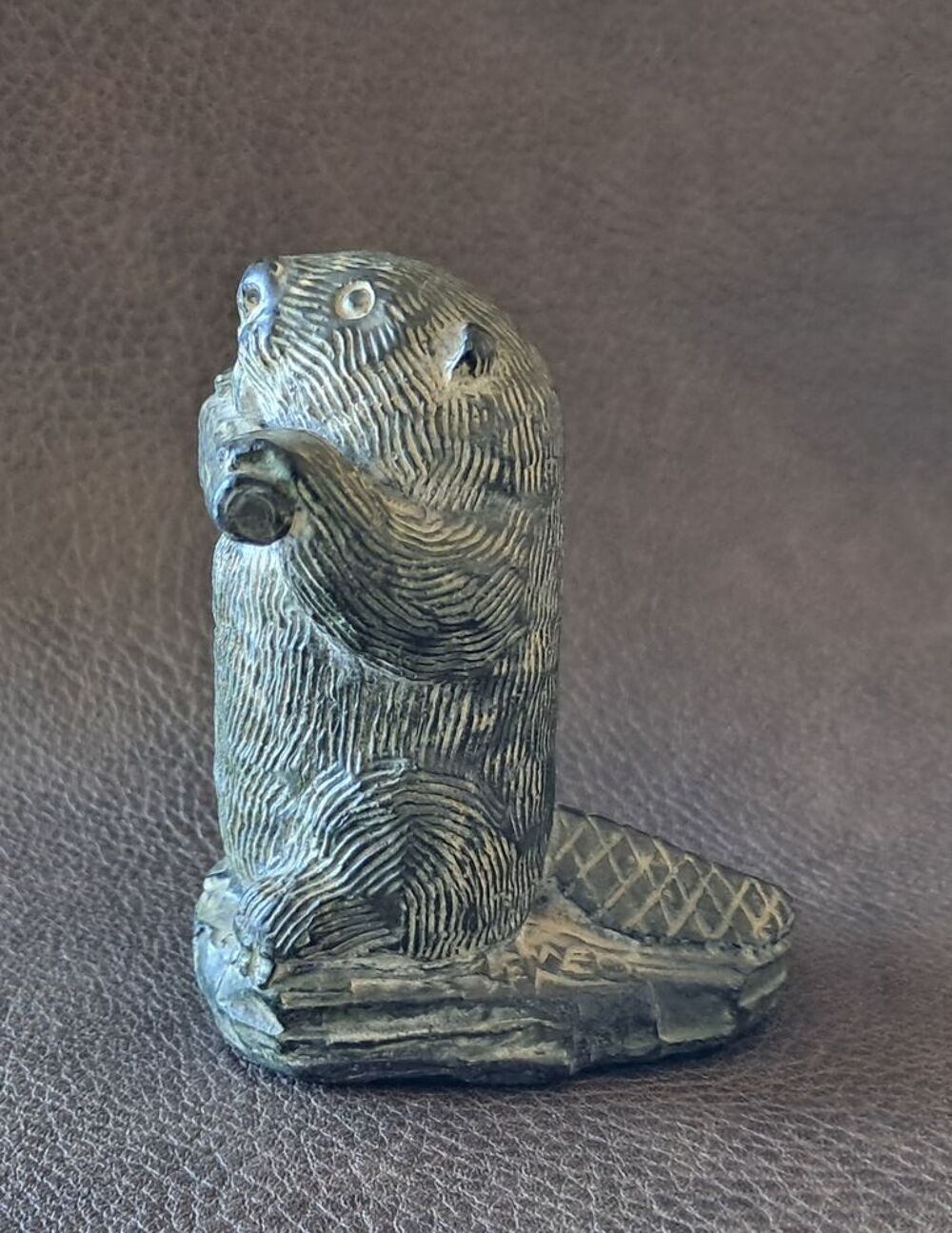 sculpture figurine animali&egrave;re en r&eacute;sine finition pierre Décoration