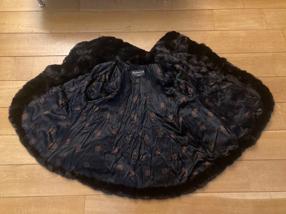 Veste en vison noir Vêtements