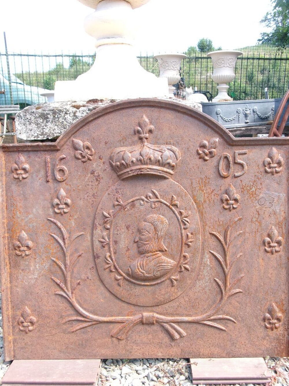 Plaque de chemin&eacute;e en fonte Décoration