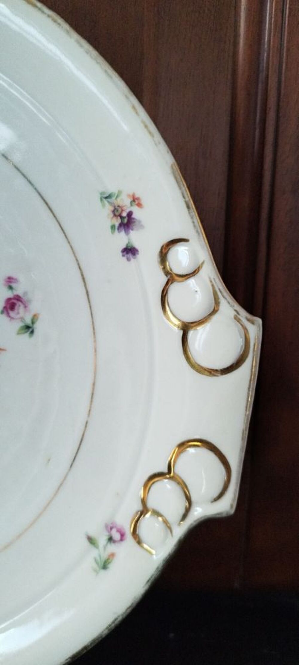 assiette &agrave; tarte/g&acirc;teau PL porcelaine Décoration