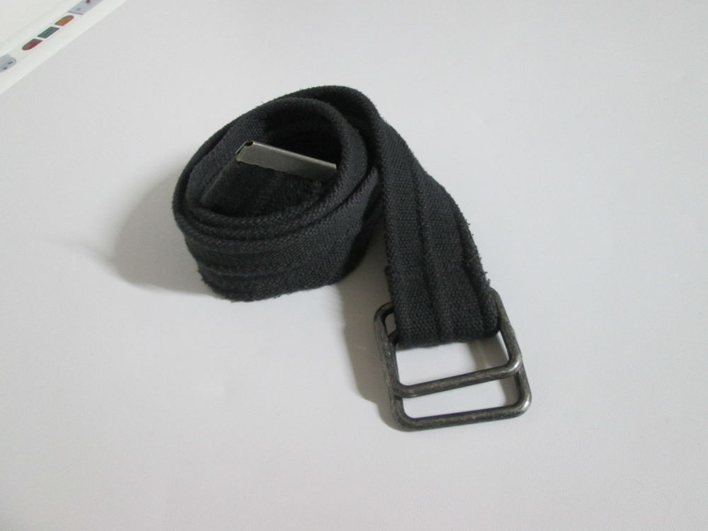 Ceinture en tissu gris homme ou femme Maroquinerie