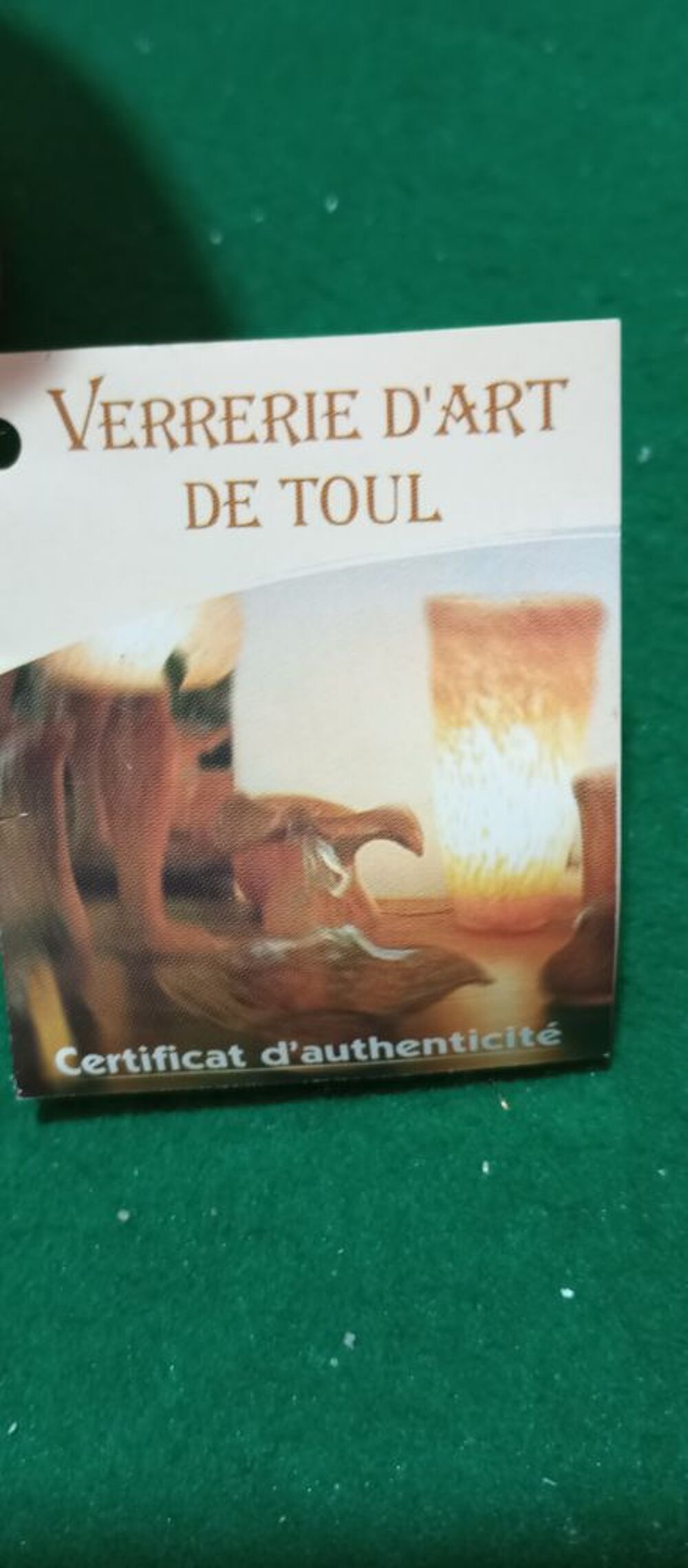 Superbe vase arum en p&acirc;te de verre sign&eacute; Décoration