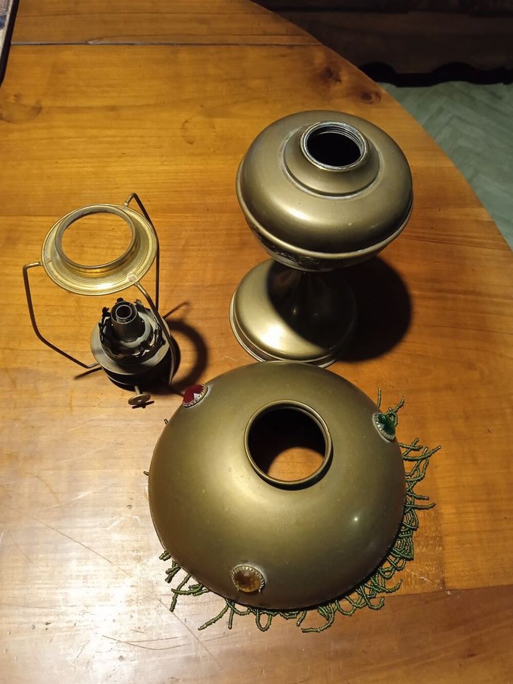 Tres jolie lampe a petrole laiton vintage/retro Décoration