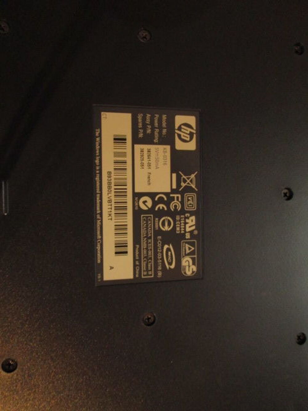 Clavier ordinateur azerty HP Matériel informatique
