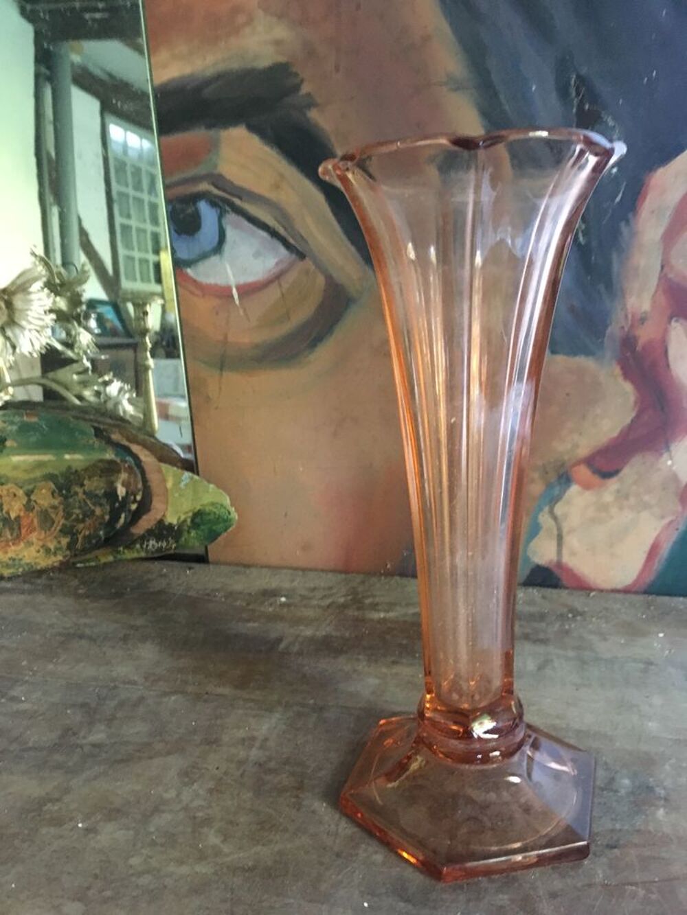 Vases rose 1940 Décoration