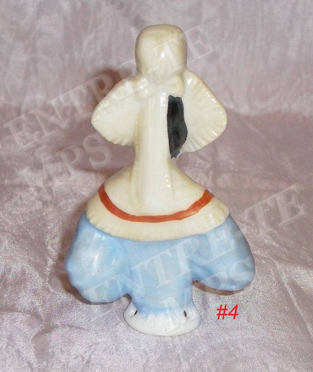 4 ANCIENNES DEMI-FIGURINE ART D&Eacute;CO (BOITE &agrave; POUDRE,HALF DOLL 
