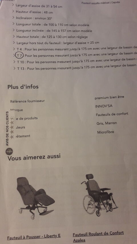 fauteuil relax pour personne a mobilit rduite 180 Givet (08)