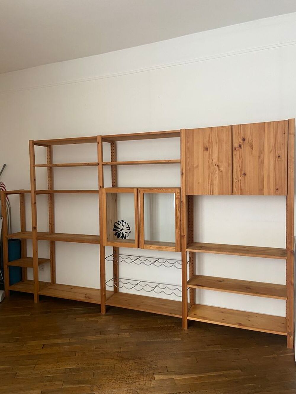 grande biblioth&egrave;que scandinave en pin massif - 3m x 1m80 Meubles