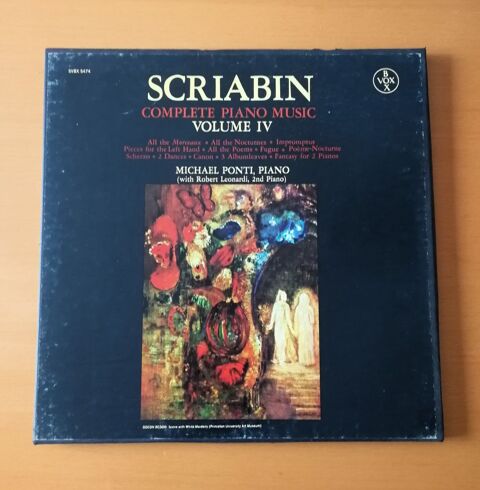 Coffret SCRIABIN : Complete piano music volume IV - Vox Box 9 Argenteuil (95)