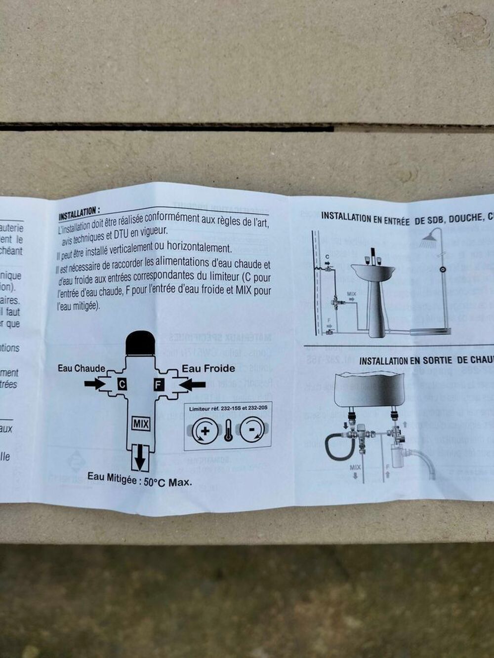 limiteur de temp&eacute;rature chauffe eau Bricolage