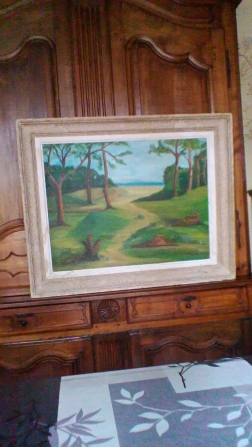 Peinture &agrave; la gouache sur toile Décoration