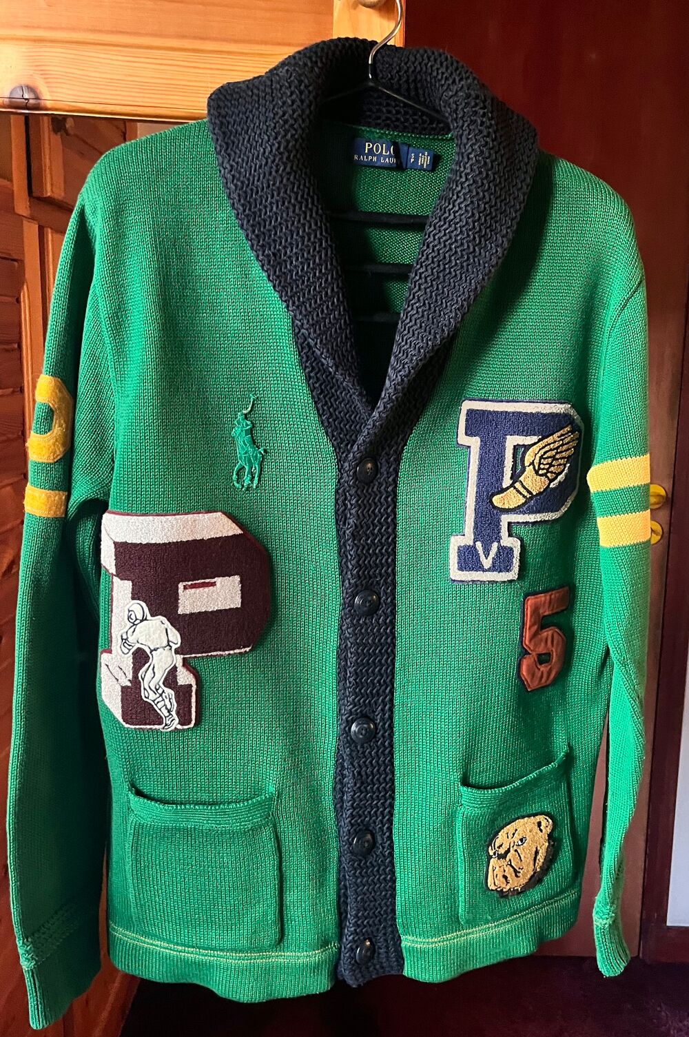 Pull - Veste - Cardigan Letterman en coton Polo Ralph Lauren Vtements