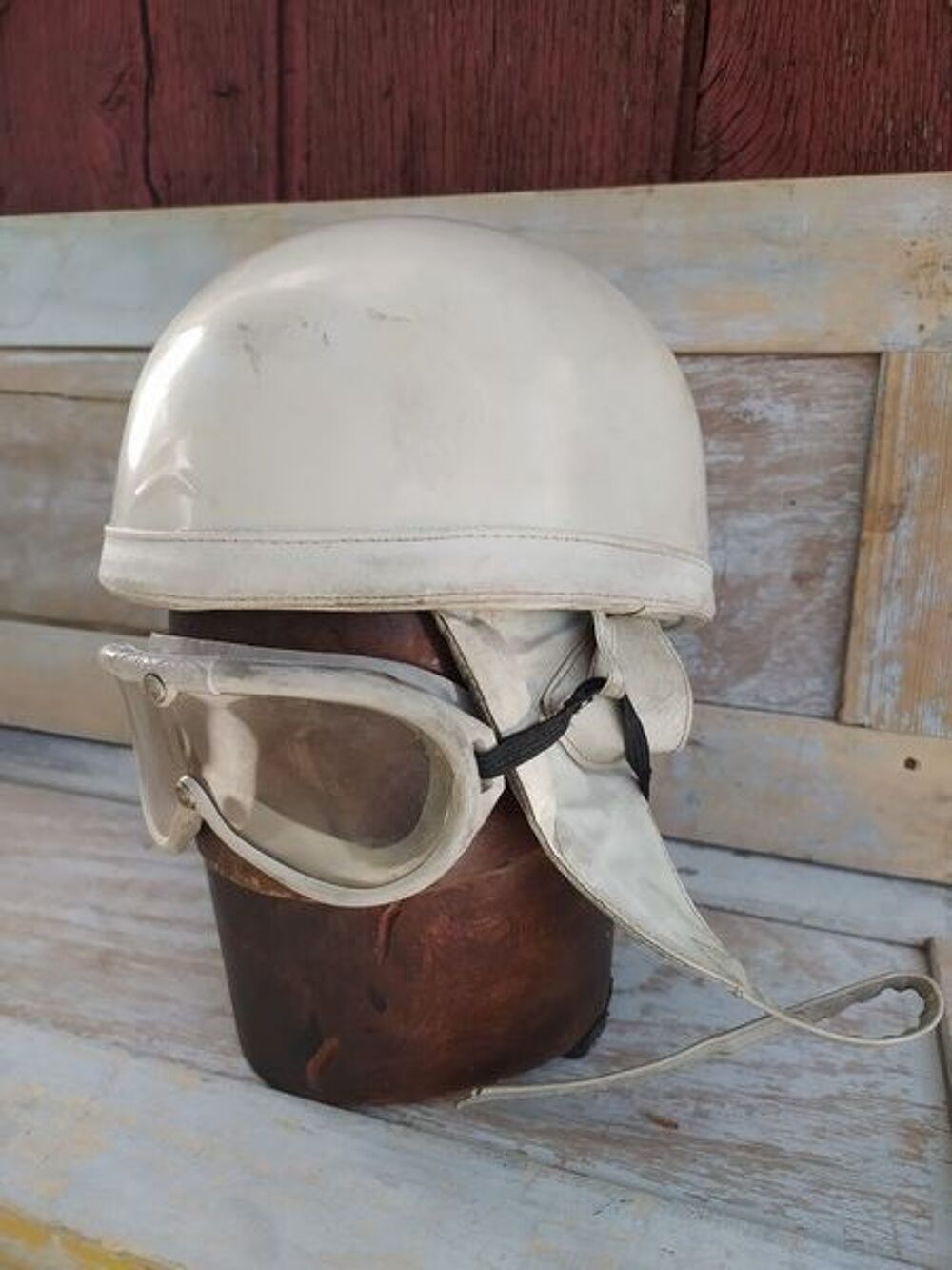 Casque Bayard Lunettes Moto Mobylette Scooter Solex Vintage 