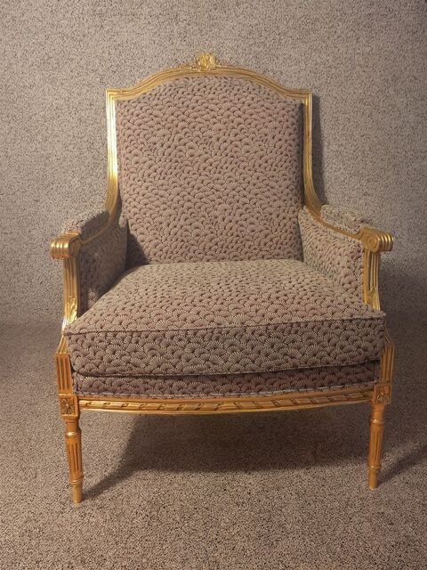 Fauteuil de style Louis XVI dor  la feuille d'argent 1000 Draveil (91)